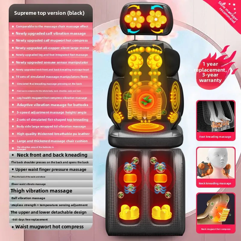 Full-Back Shiatsu Massage Chair Pad